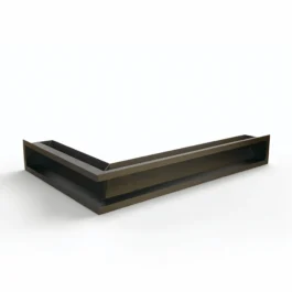 kratka kominkowa narożna LUFT 90x400x600 czarna mat produkt polski
