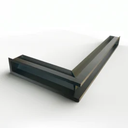 kratka kominkowa narożna LUFT 90x400x800 czarna mat produkt polski