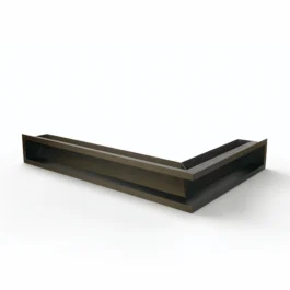 kratka kominkowa narożna LUFT 90x600x400 czarna mat produkt polski
