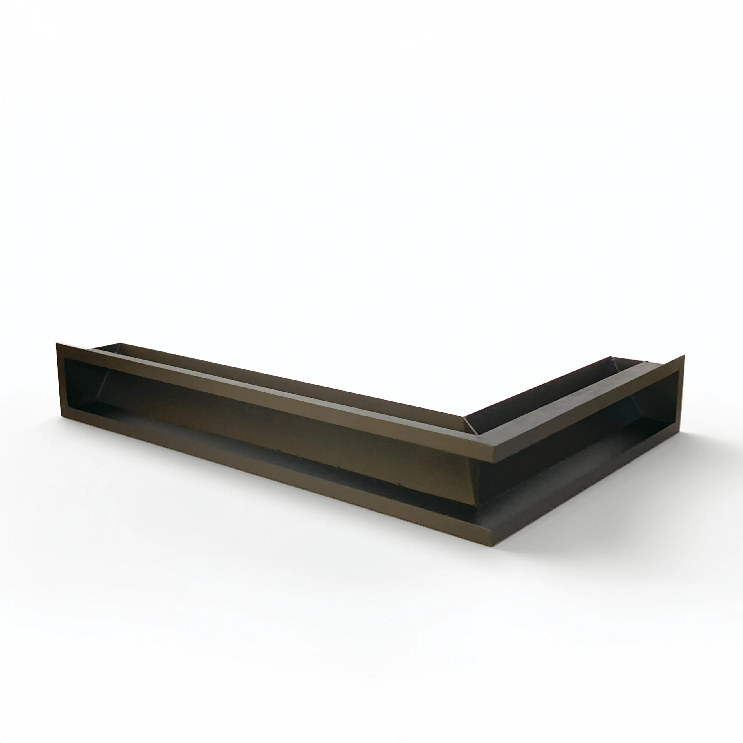 kratka kominkowa narożna LUFT 90x600x400 czarna mat produkt polski