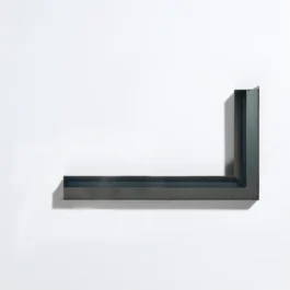 kratka kominkowa narożna LUFT 90x800x400 czarna mat produkt polski