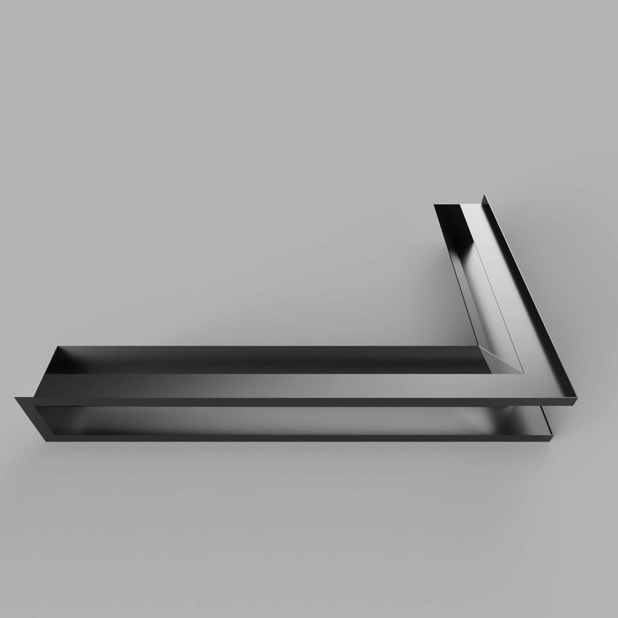 kratka kominkowa narożna LUFT 90x600x400 czarna mat produkt polski - obrazek 6